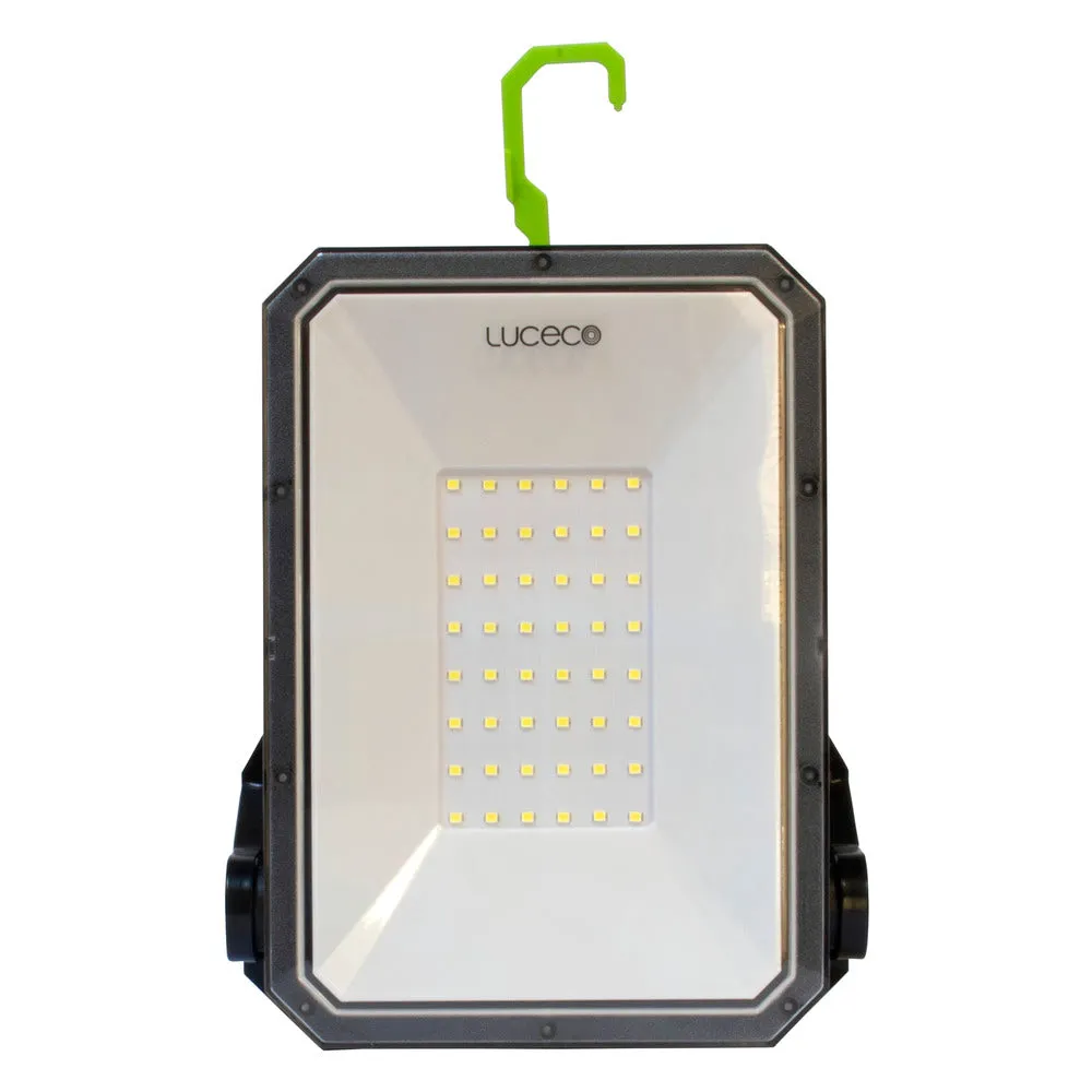 Luceco LILM13G65 Rechargeable Folding Magnetic Worklight 1300lm 10W 6500K with Power Bank - USB-C Charged