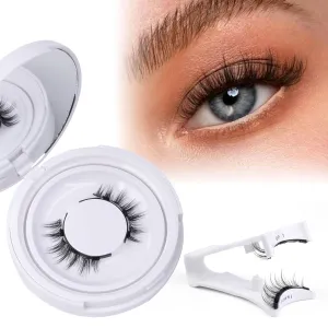 Magnetic Eyelashes without Eyeliner Reusable Magnetic Lashes Kit Natural Look Magnetic Eyelashes with Applicator No Glue Needed Magnetic Lashes with Magnets Cat Eye False Eyelashes by