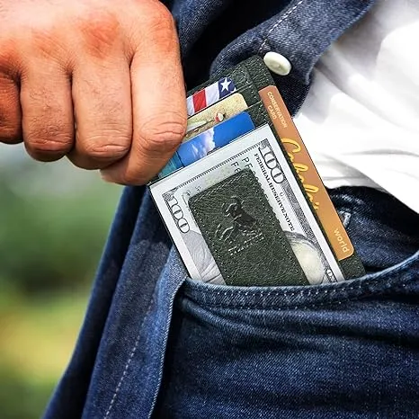 Magnetic Money Clip Card Case Slim