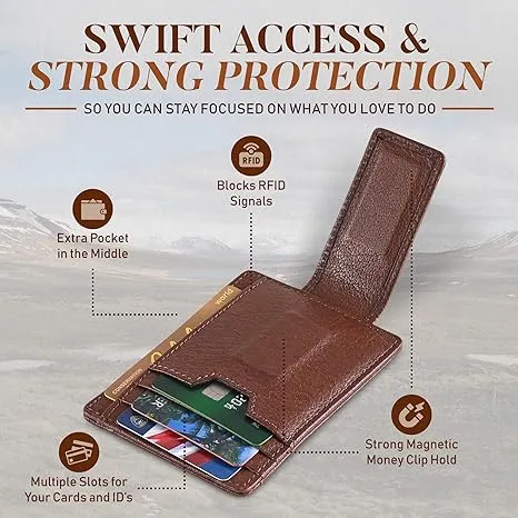 Magnetic Money Clip Card Case Slim