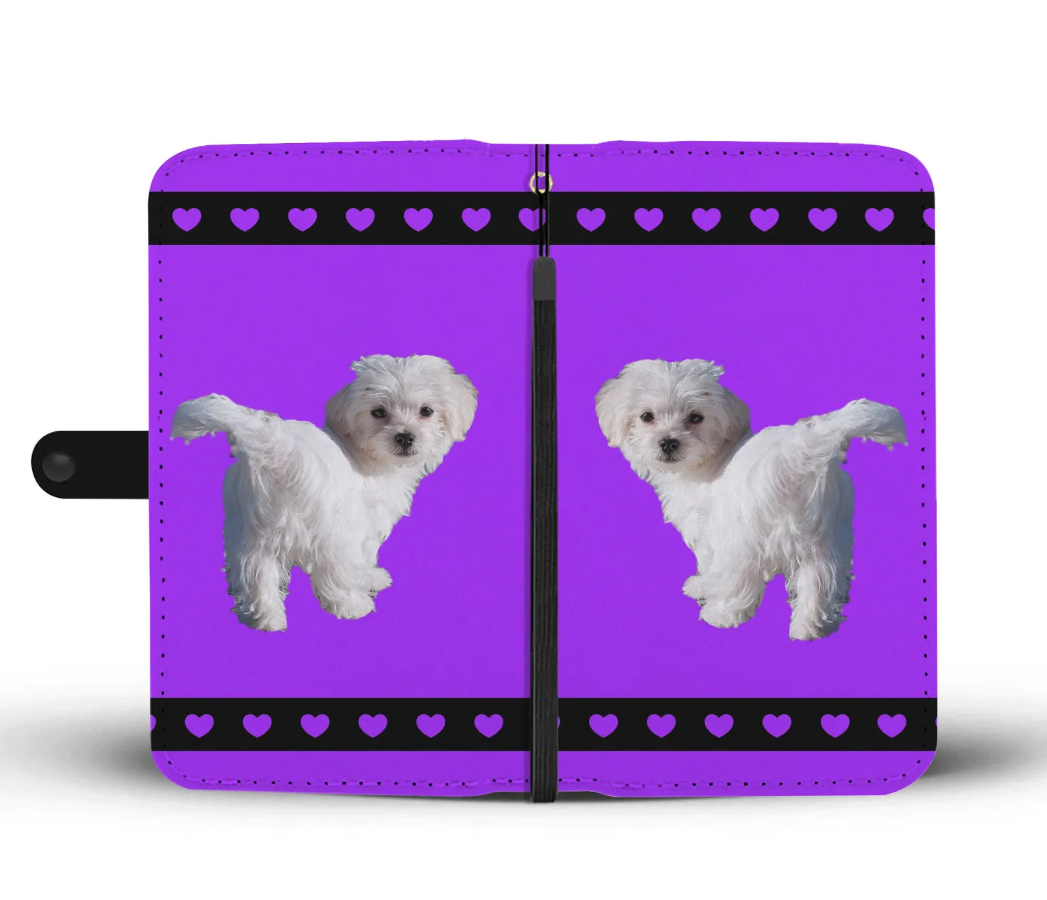 Maltese Phone Case Wallet - Purple