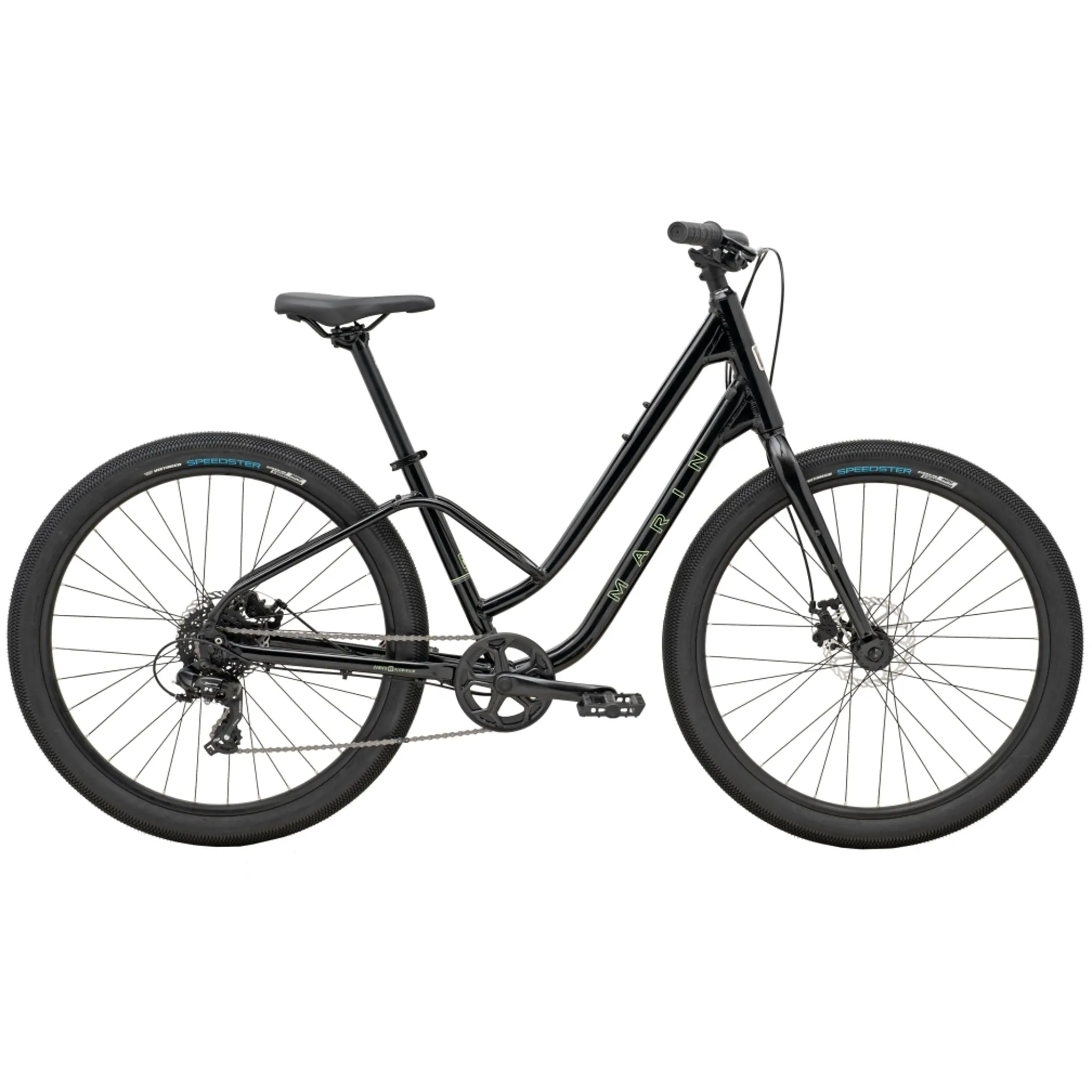 Marin Stinson 1 ST Hybrid Bike Gloss Black/Green/Grey