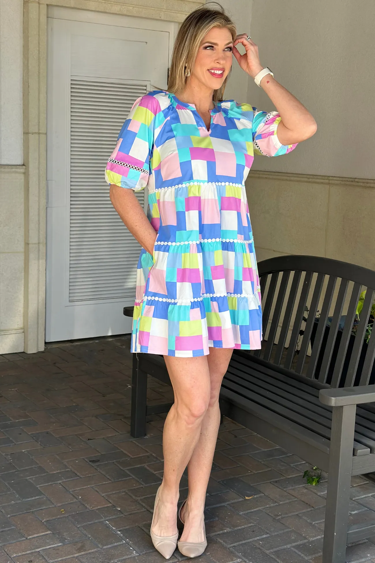Mary Square Palmer Picnic Party Dress