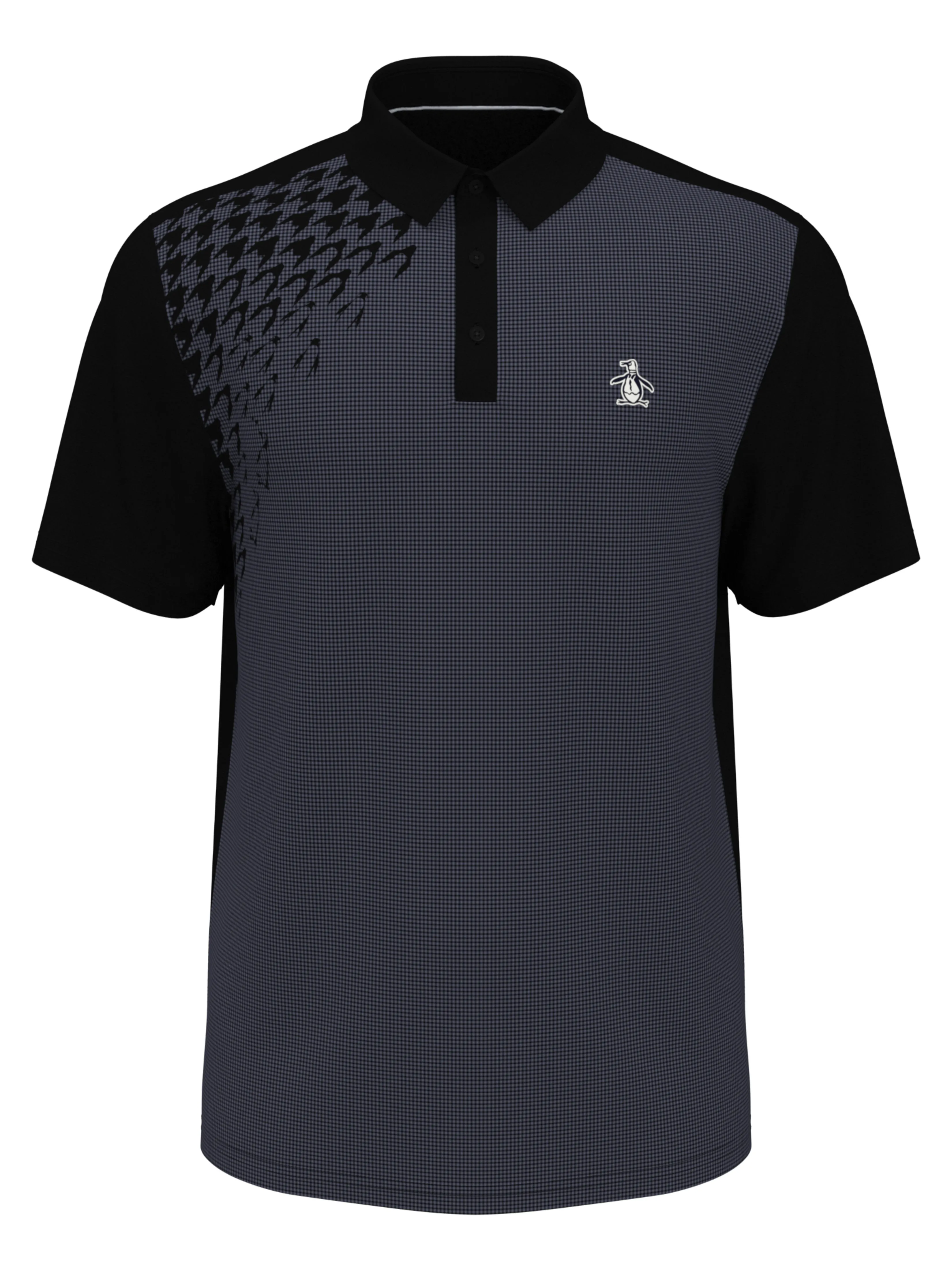 Men's Asymmetrical Pete Gingham Color Block Polo