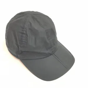 Men's Wigens | Waxed Cotton Baseball Cap with Folding Brim | Black
