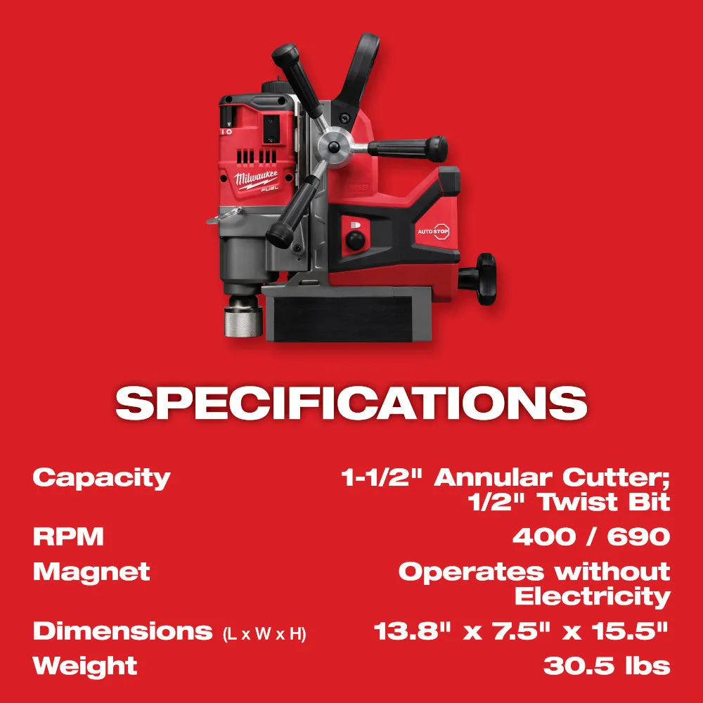 Milwaukee 2787-22HD M18 FUEL 1-1/2" Magnetic Drill Kit