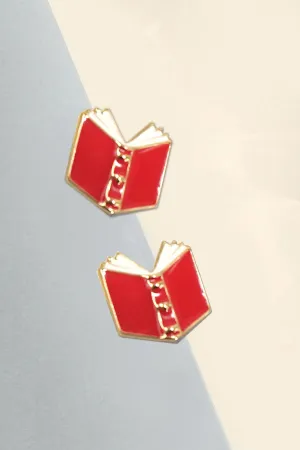 Mini Book Stud Earrings