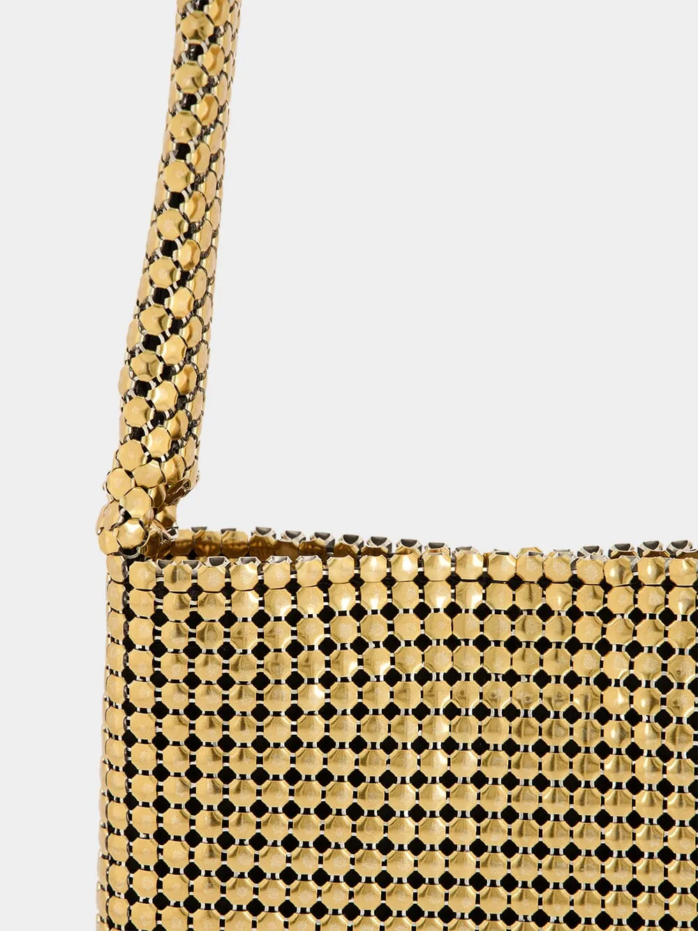 Mini Gold Pixel Mesh Bag