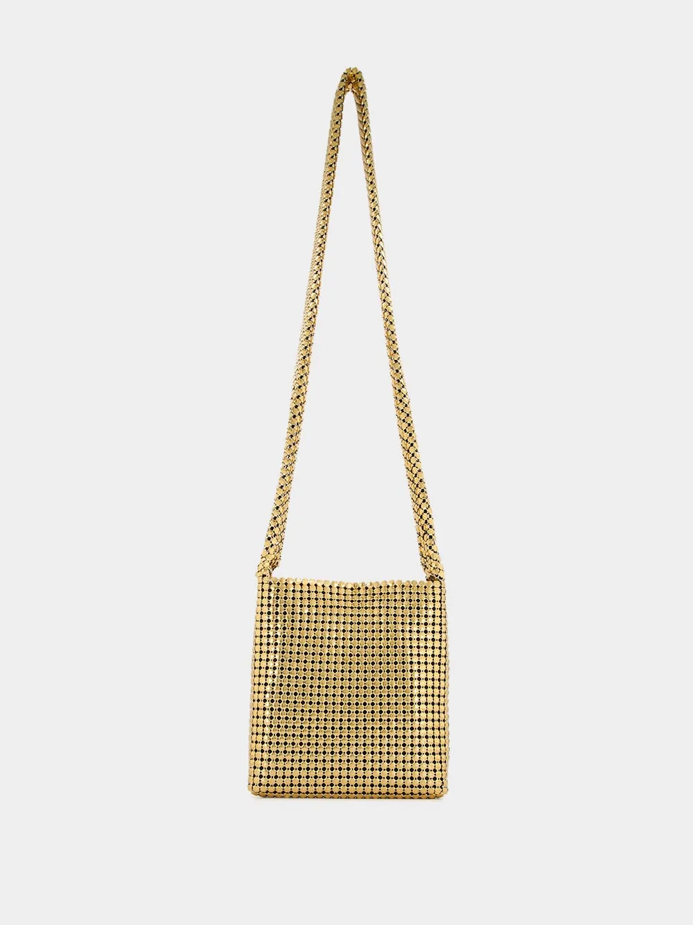 Mini Gold Pixel Mesh Bag