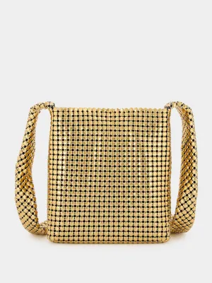 Mini Gold Pixel Mesh Bag