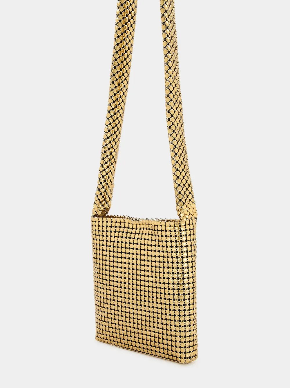 Mini Gold Pixel Mesh Bag