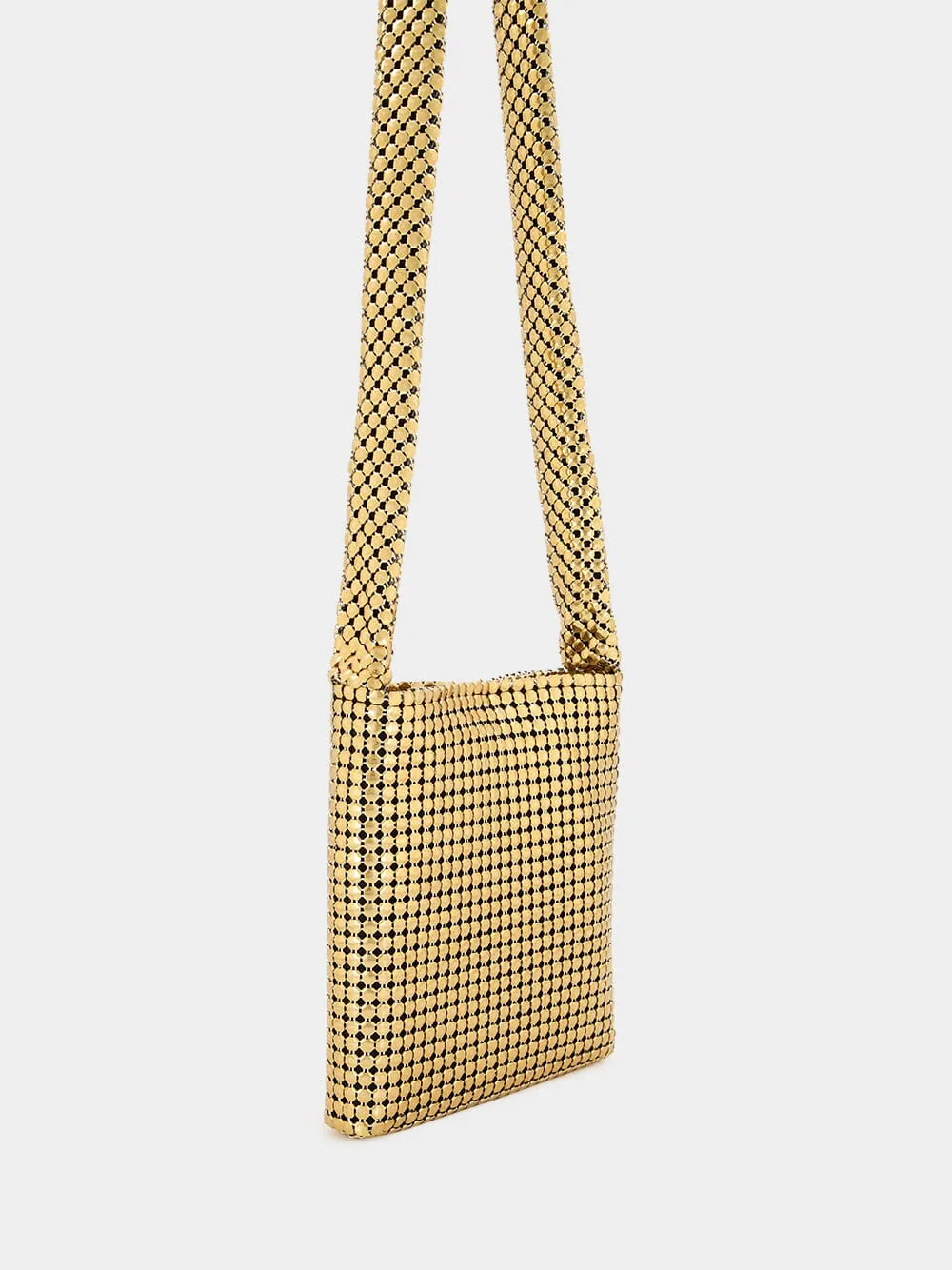 Mini Gold Pixel Mesh Bag