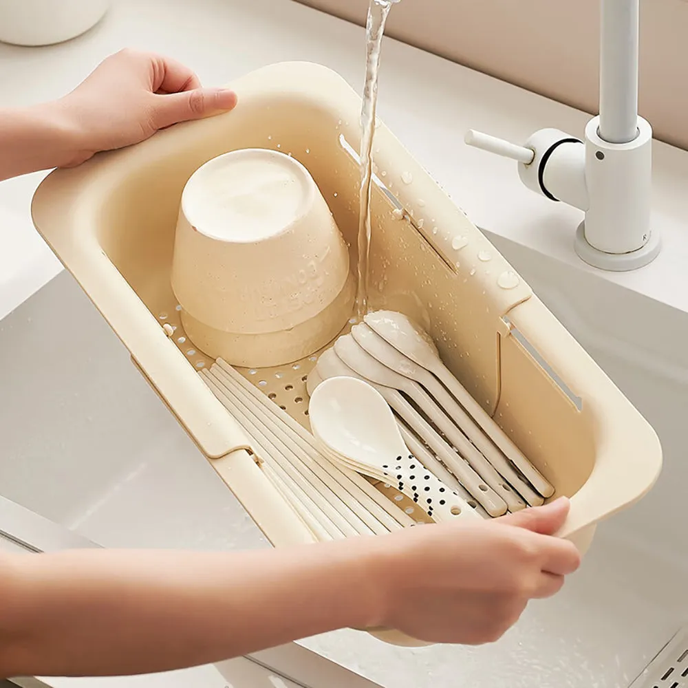 Modern SweetHome Kitchen Sink Expandable Draining Basket - Extra Large