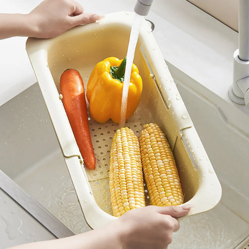 Modern SweetHome Kitchen Sink Expandable Draining Basket - Extra Large