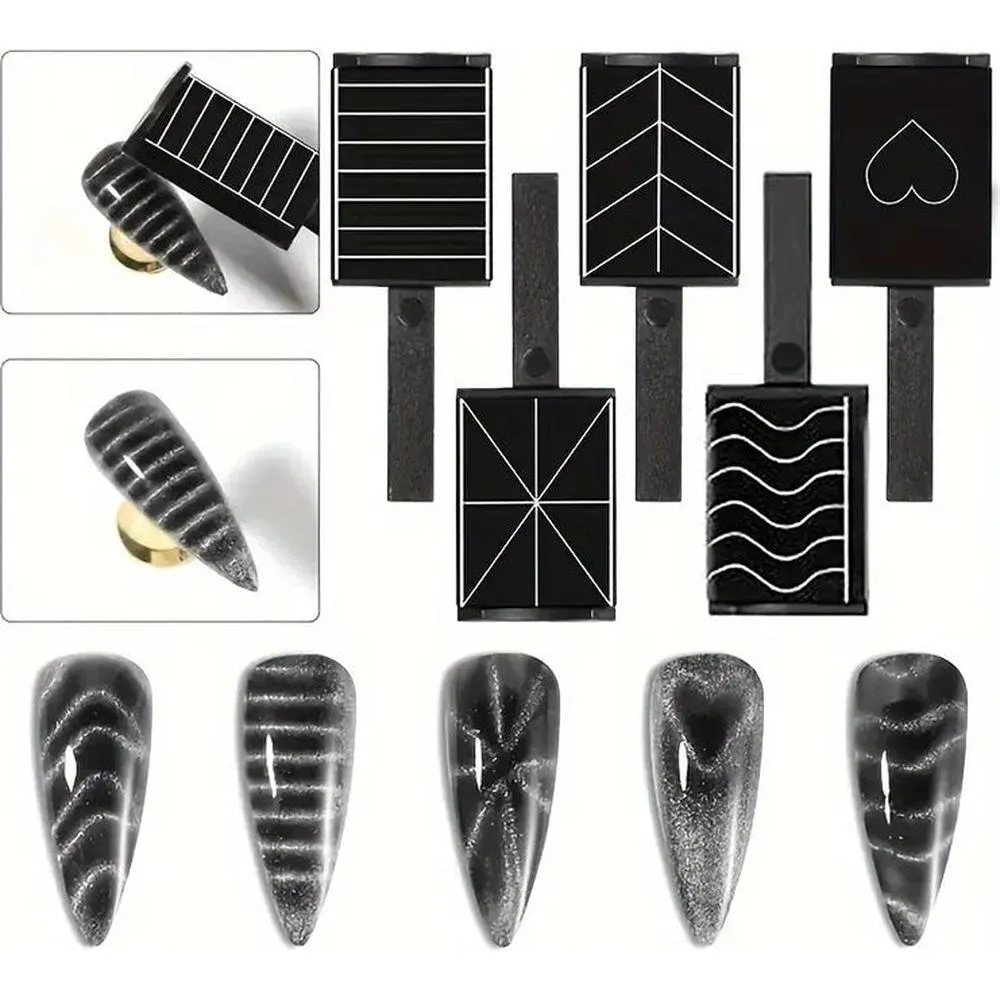 Nail Art - Magnetic Cat Eye 5 Piece Kit