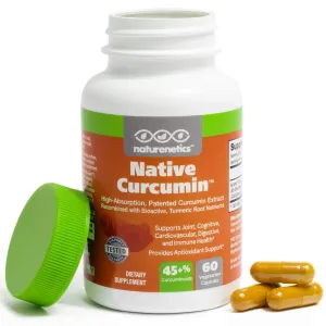 Native Curcumin – patentado alta absorción Curcumina combinada con Bioactivo Cúrcuma Nutrientes – 10 x mejor Absorción que estándar 95% Curcumina – 60 Cápsulas – Vegana – No OMG – sin gluten