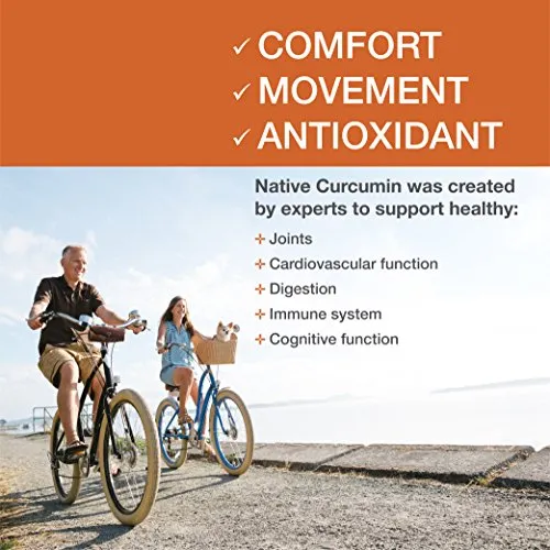 Native Curcumin – patentado alta absorción Curcumina combinada con Bioactivo Cúrcuma Nutrientes – 10 x mejor Absorción que estándar 95% Curcumina – 60 Cápsulas – Vegana – No OMG – sin gluten