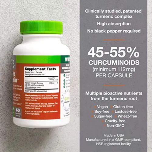 Native Curcumin – patentado alta absorción Curcumina combinada con Bioactivo Cúrcuma Nutrientes – 10 x mejor Absorción que estándar 95% Curcumina – 60 Cápsulas – Vegana – No OMG – sin gluten