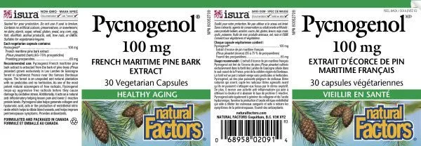 Natural Factors Pycnogenol® 100mg 30 Veg Capsules