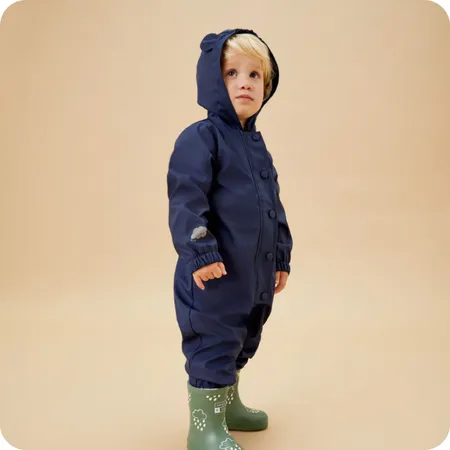 Navy Bear Waterproof Puddlesuit