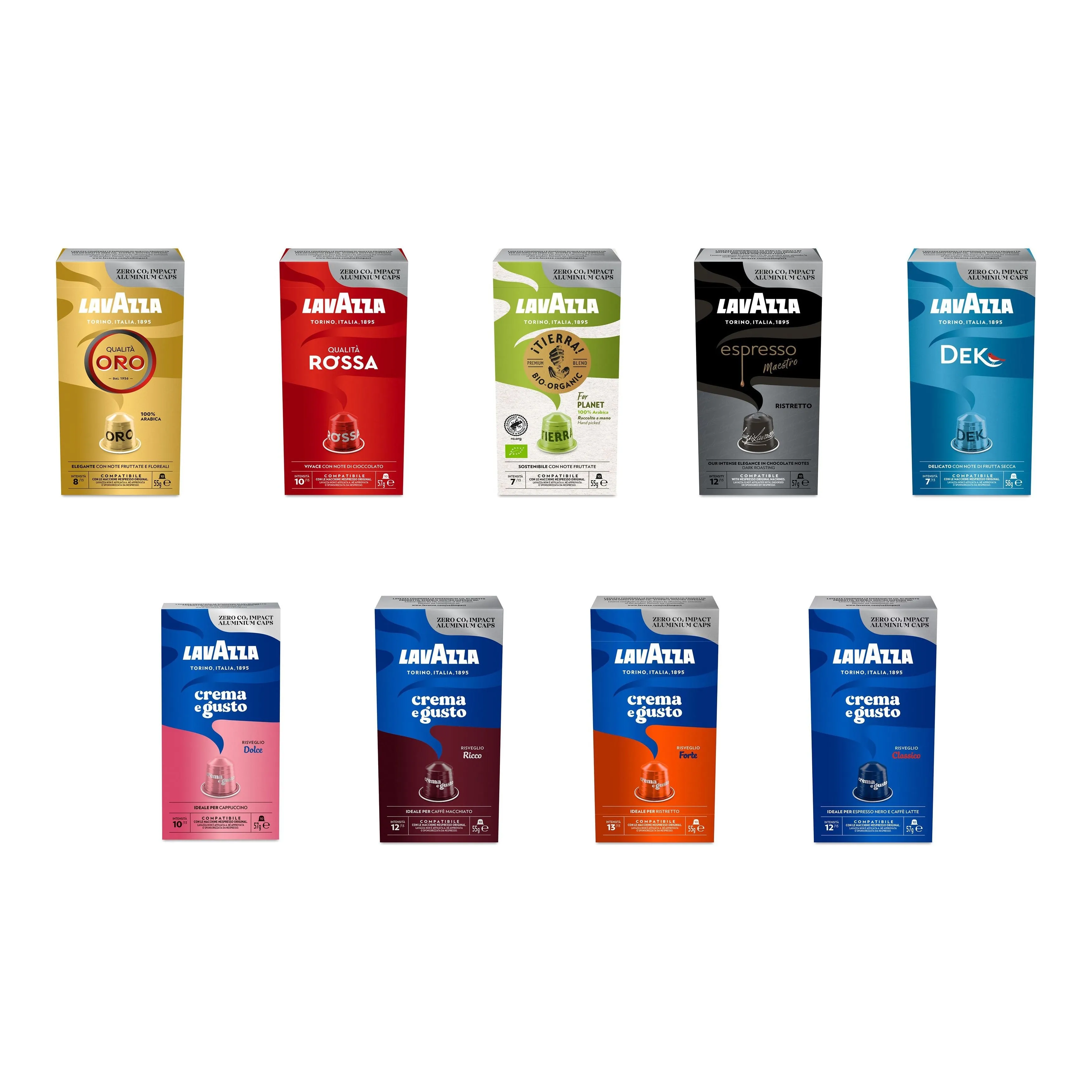 Nespresso Compatible Lavazza ALL BLENDS BUNDLE - 90 Coffee Capsules