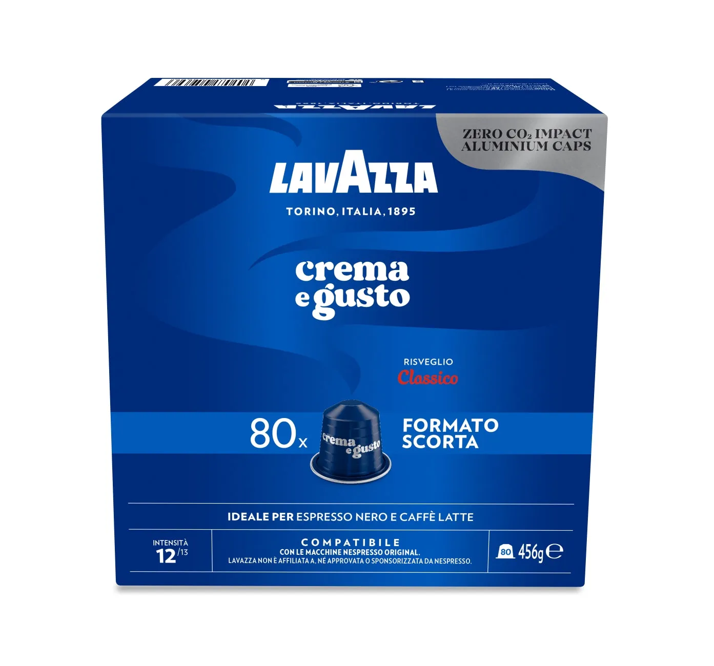 Nespresso Compatible Lavazza Crema e Gusto 80 Coffee Capsules