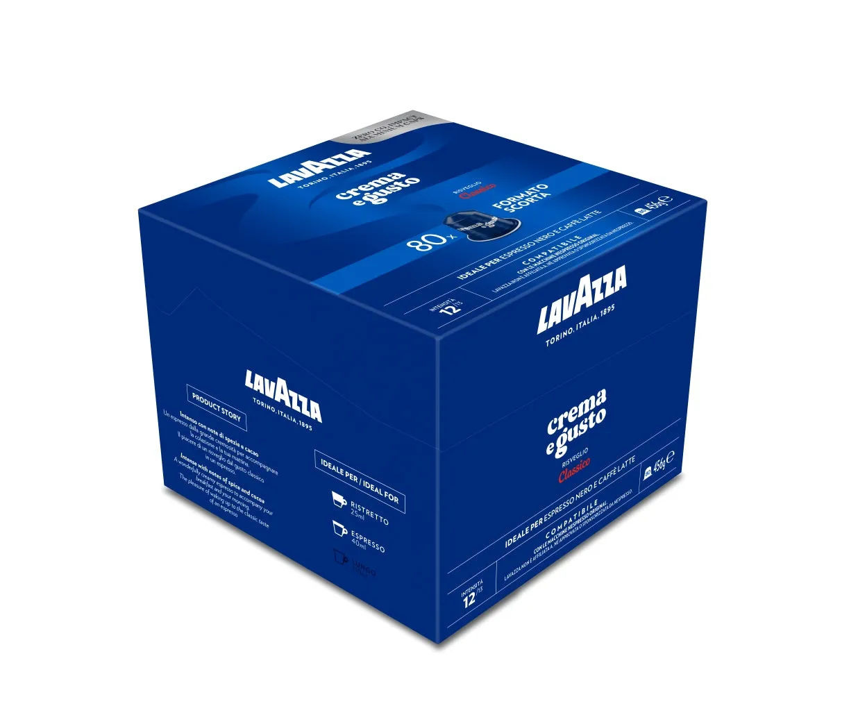 Nespresso Compatible Lavazza Crema e Gusto 80 Coffee Capsules