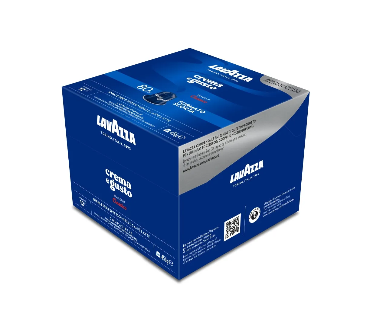 Nespresso Compatible Lavazza Crema e Gusto 80 Coffee Capsules