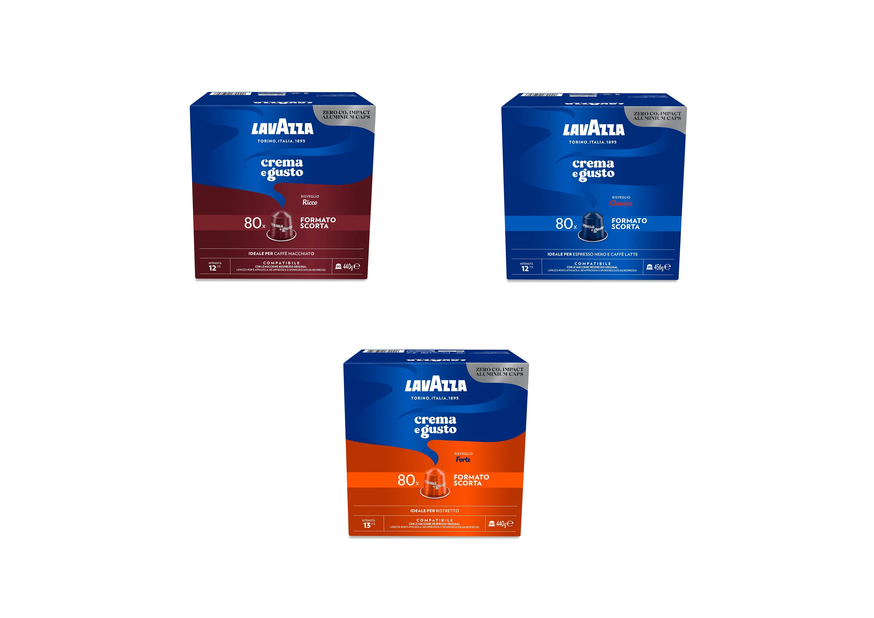 Nespresso Compatible Lavazza CREMA E GUSTO FAMILY BUNDLE - 240 Coffee Capsules