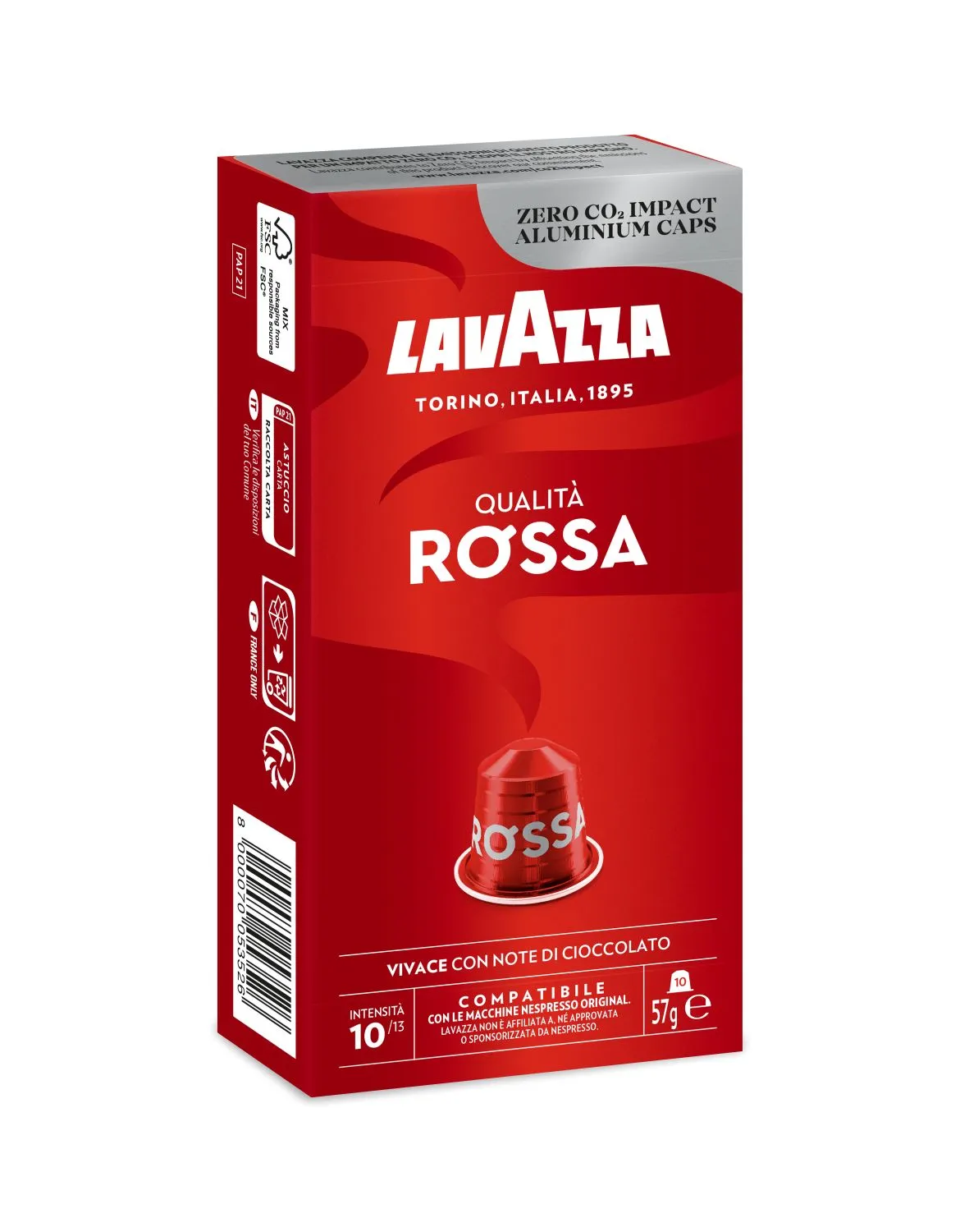 Nespresso Compatible Lavazza Qualita Rossa 10 Coffee Capsules