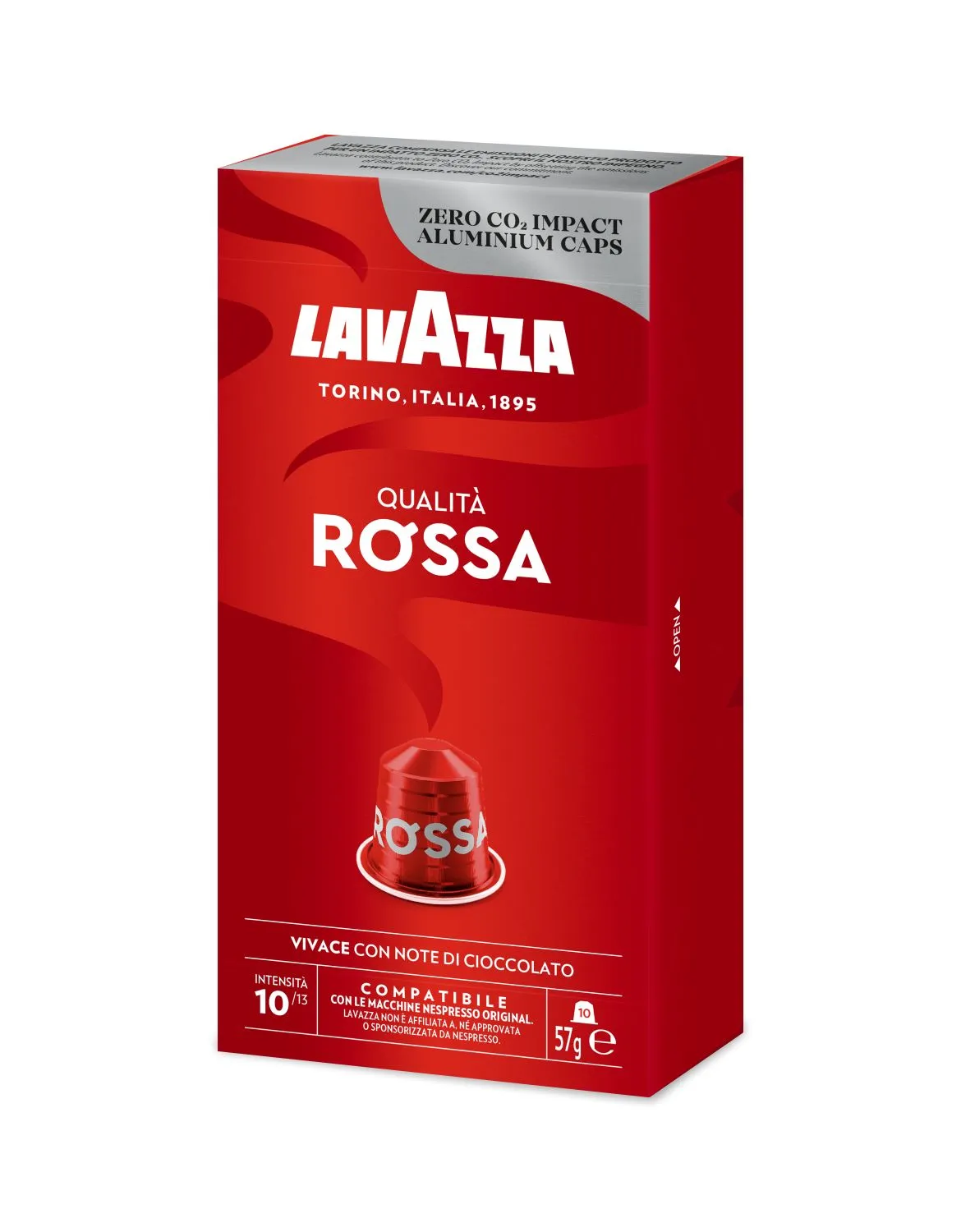 Nespresso Compatible Lavazza Qualita Rossa 10 Coffee Capsules