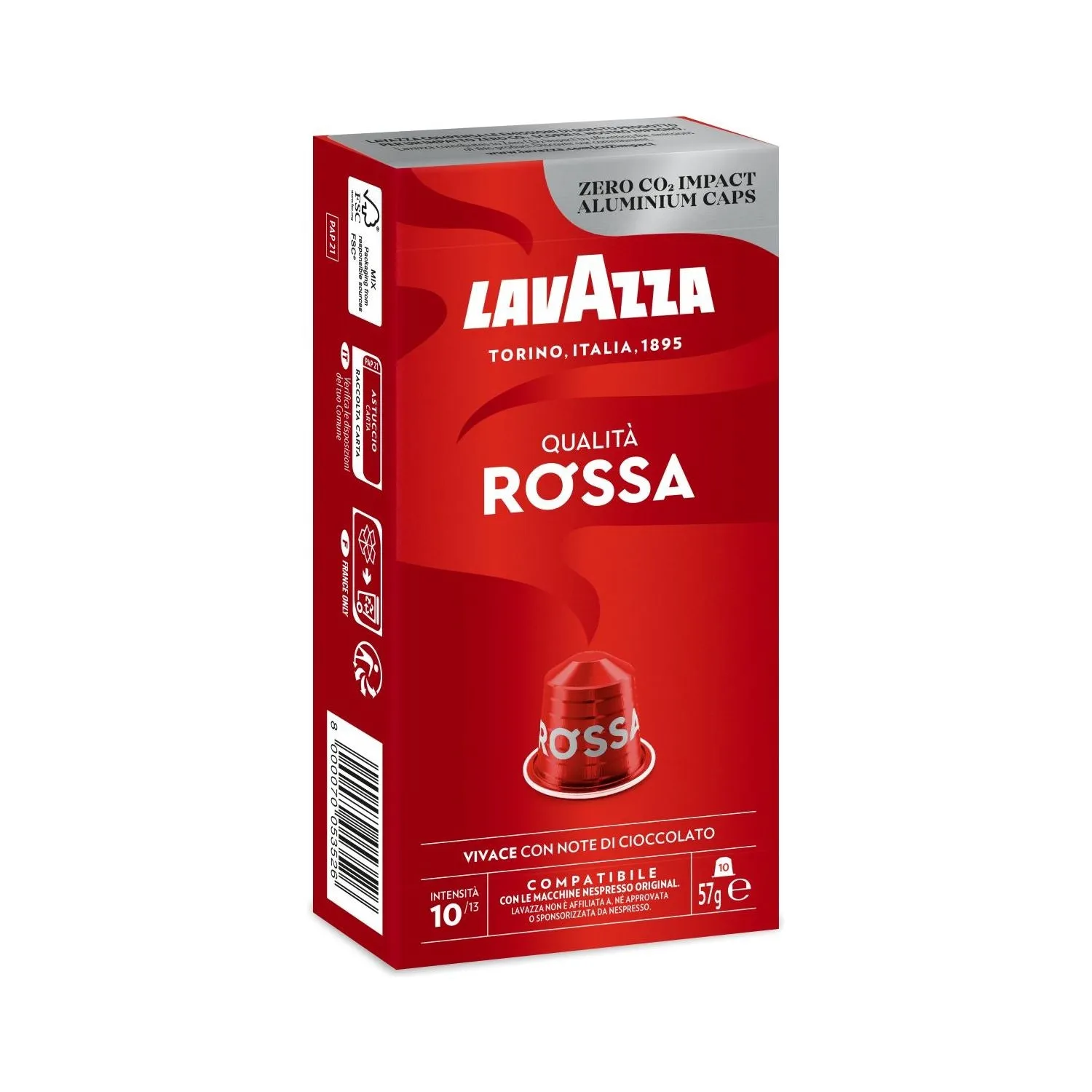 Nespresso Compatible Lavazza Qualita Rossa 20 Coffee Capsules