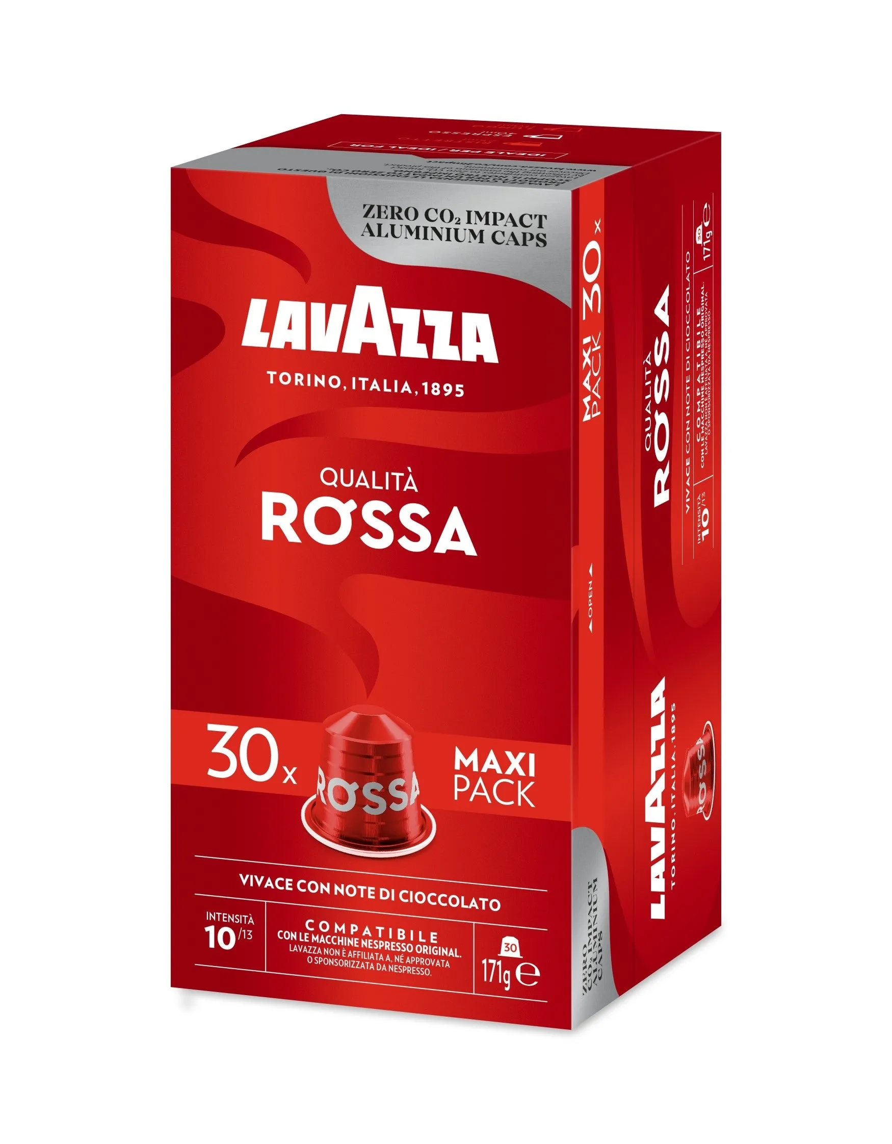 Nespresso Compatible Lavazza Qualita Rossa 30 Coffee Capsules