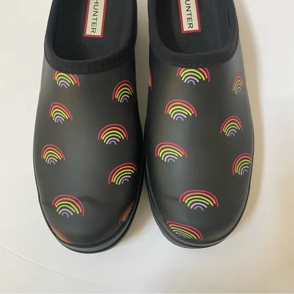 NEW HUNTER Play Mini Rainbow 🌈 Print Clog Size 8