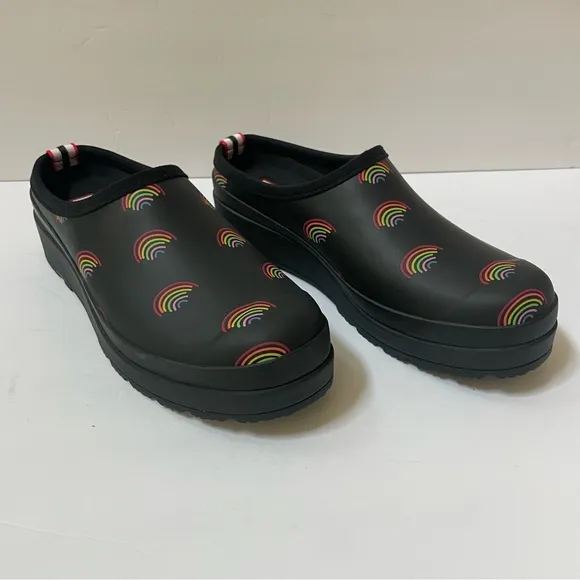 NEW HUNTER Play Mini Rainbow 🌈 Print Clog Size 8