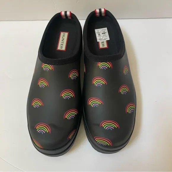 NEW HUNTER Play Mini Rainbow 🌈 Print Clog Size 8