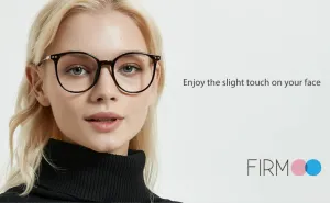 New in box! Firmoo Oversize Blue Light Blocking Glasses, Anti Glare Anti Eyestrain, Chic Round Computer Glasses for Women and Men(Black Frame)
