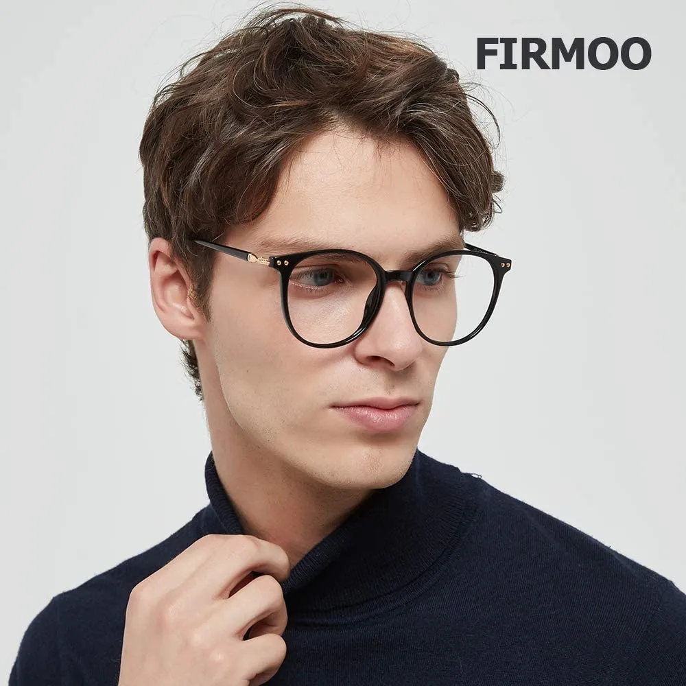 New in box! Firmoo Oversize Blue Light Blocking Glasses, Anti Glare Anti Eyestrain, Chic Round Computer Glasses for Women and Men(Black Frame)