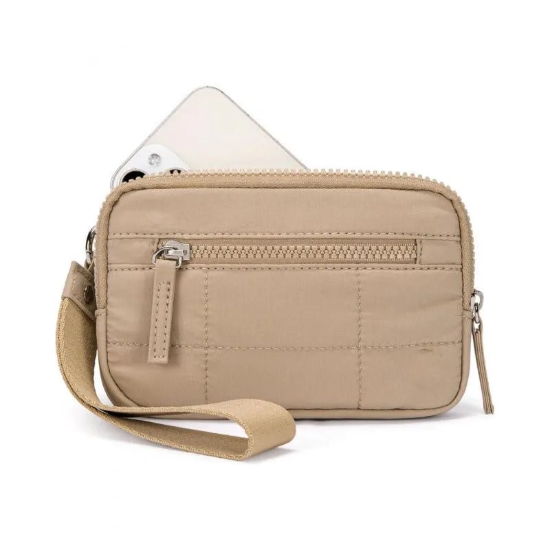 New Large Capacity Folded Grid Fits Phone Handbag Transparent PVC Window Pocket Wallet for Women