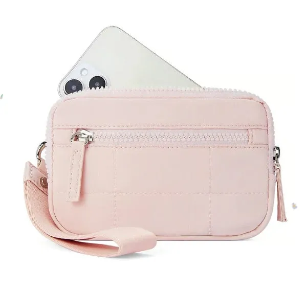 New Large Capacity Folded Grid Fits Phone Handbag Transparent PVC Window Pocket Wallet for Women