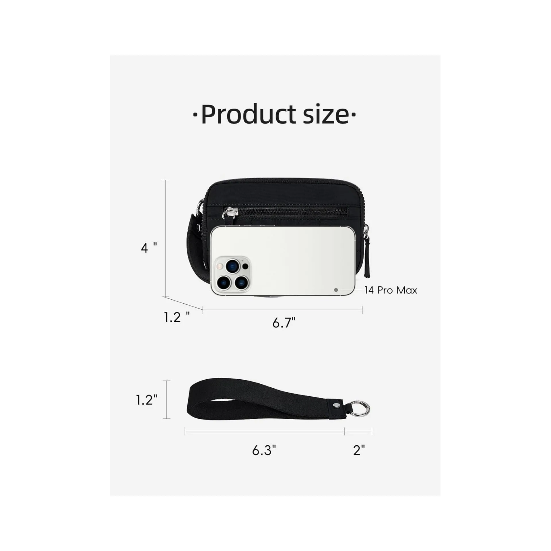 New Large Capacity Folded Grid Fits Phone Handbag Transparent PVC Window Pocket Wallet for Women