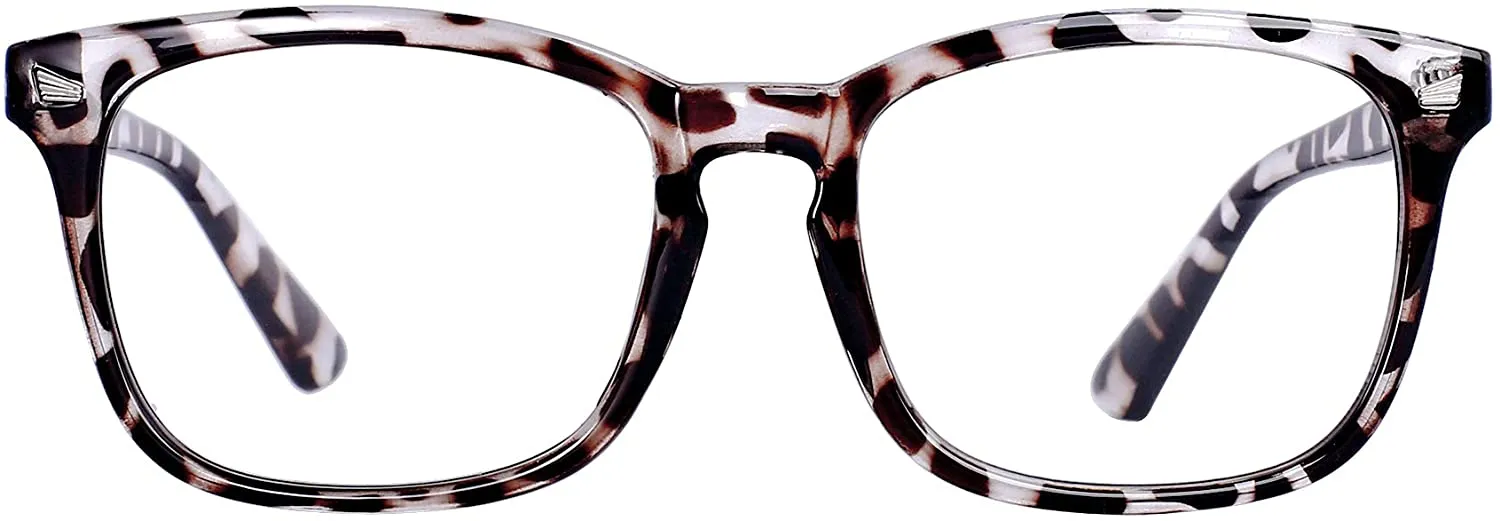 New MEETSUN Blue Light Blocking Glasses, Anti Eye Strain Headache (Sleep Better),Computer Glasses UV400 Transparent Lens, Leopard