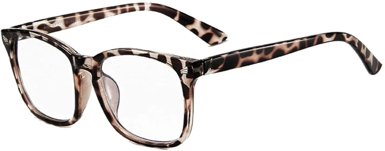 New MEETSUN Blue Light Blocking Glasses, Anti Eye Strain Headache (Sleep Better),Computer Glasses UV400 Transparent Lens, Leopard