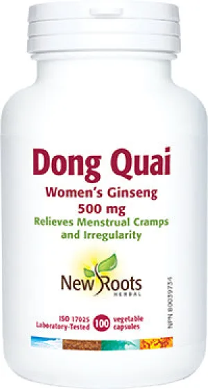 New Roots Dong Quai 500mg 100 Vegetarian Capsules