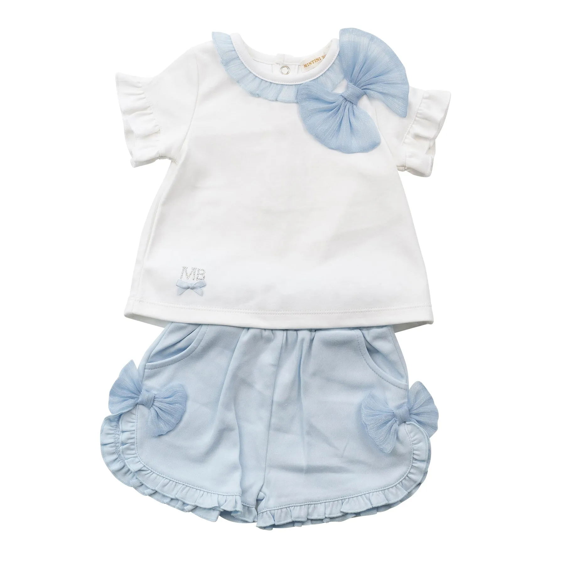 NEW SS25 Mintini Shorts Set white/Blue MB6498