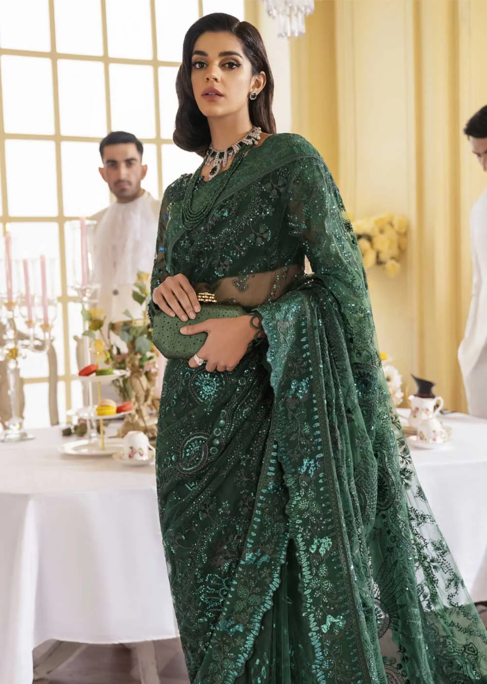 NRH-47 - Emarald - Unstitched - Nureh The Royal Palace Collection 2023