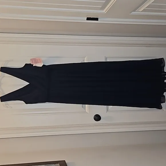 *NWT* Dessy Collection Vivian Diamond Sleeveless Draped Chiffon Maxi Dress