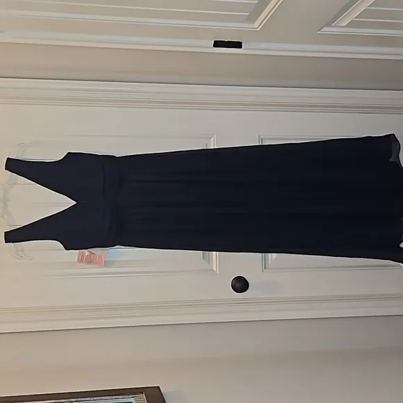 *NWT* Dessy Collection Vivian Diamond Sleeveless Draped Chiffon Maxi Dress