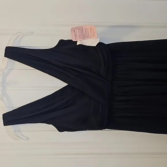 *NWT* Dessy Collection Vivian Diamond Sleeveless Draped Chiffon Maxi Dress