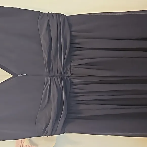 *NWT* Dessy Collection Vivian Diamond Sleeveless Draped Chiffon Maxi Dress
